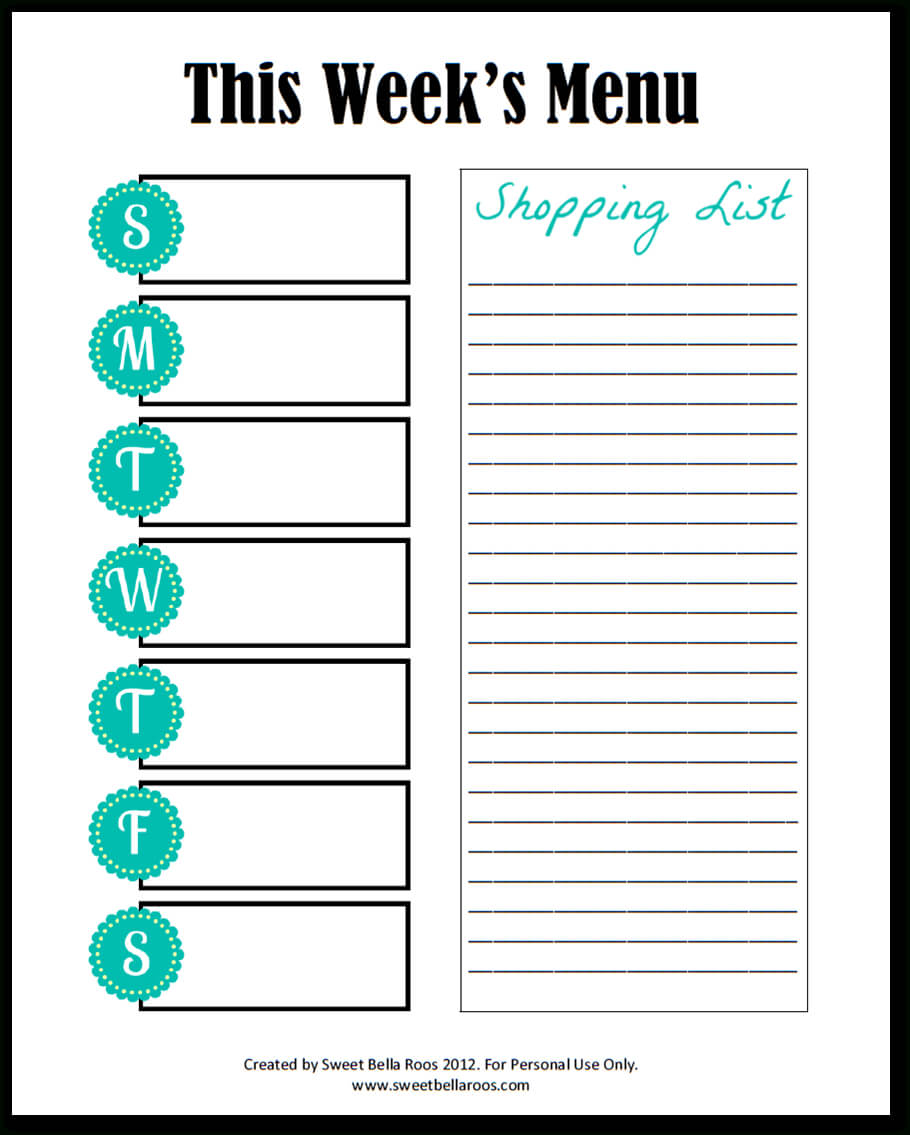 28+ [ Family Menu Planner Template ] | Best 25 Monthly Meal Throughout Weekly Meal Planner Template Word