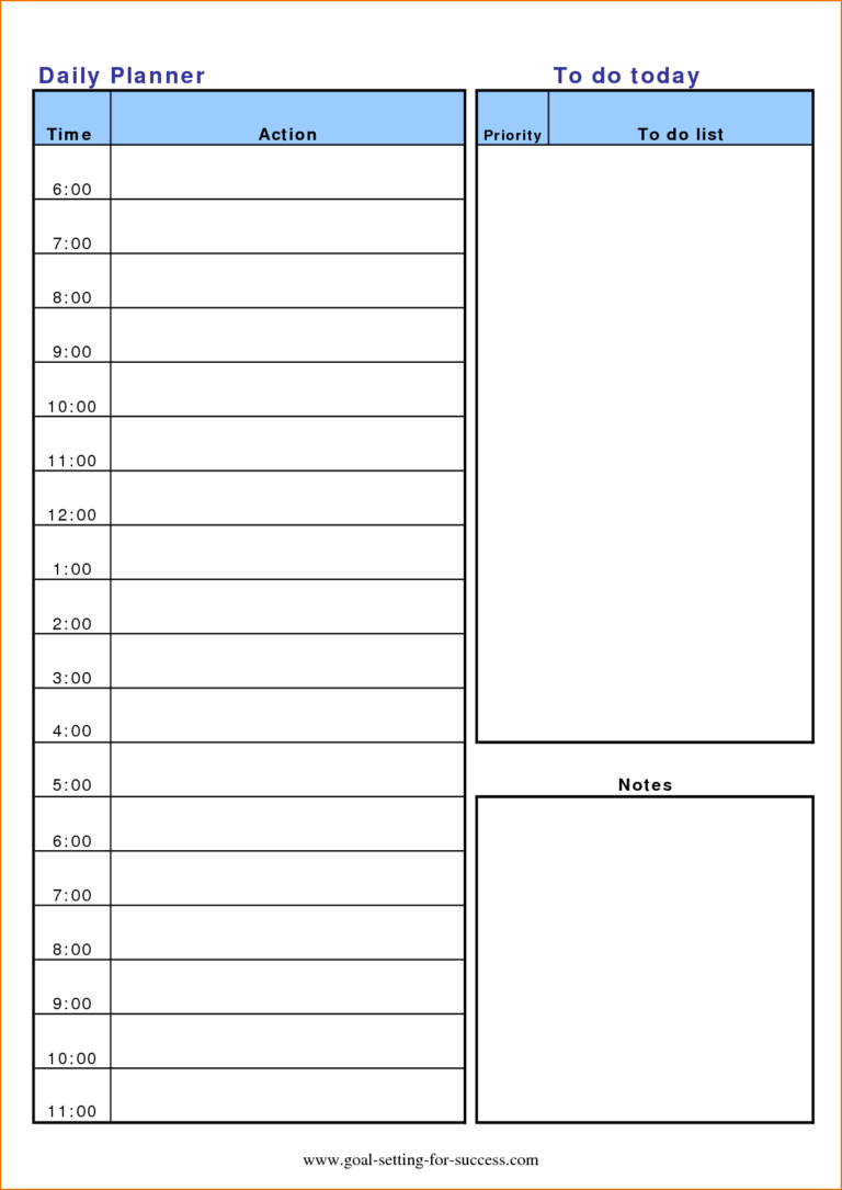 3 Day Planner Template Tunu.redmini.co With Printable Blank Daily