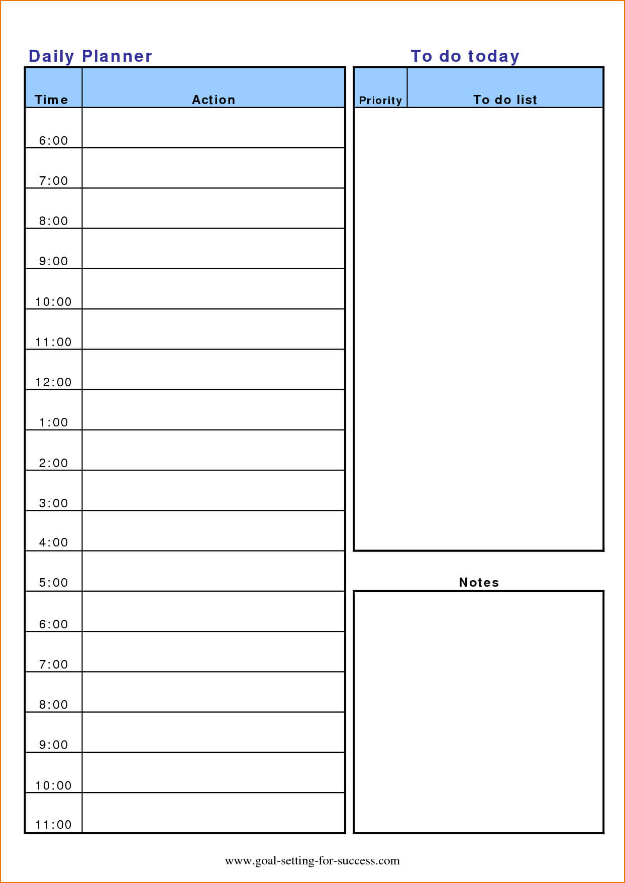 3 Day Planner Template – Tunu.redmini.co With Printable Blank Daily Schedule Template