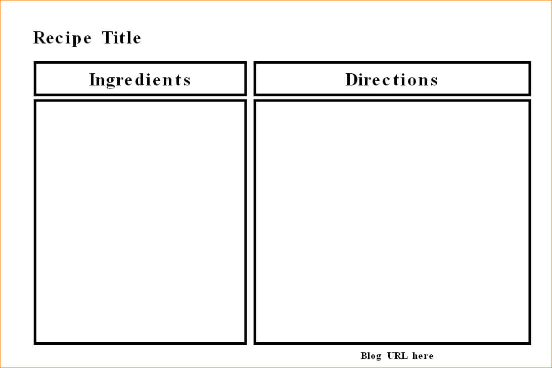 3 Word Recipe Template | Outline Templates With Full Page Recipe Template For Word