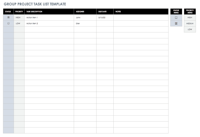 30 free task and checklist templates smartsheet with regard to daily task list template word 