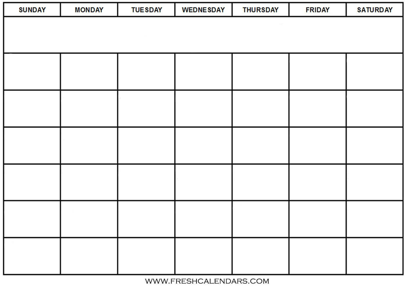 30 Print Free Calendar Template | Andaluzseattle Template Regarding Full Page Blank Calendar Template