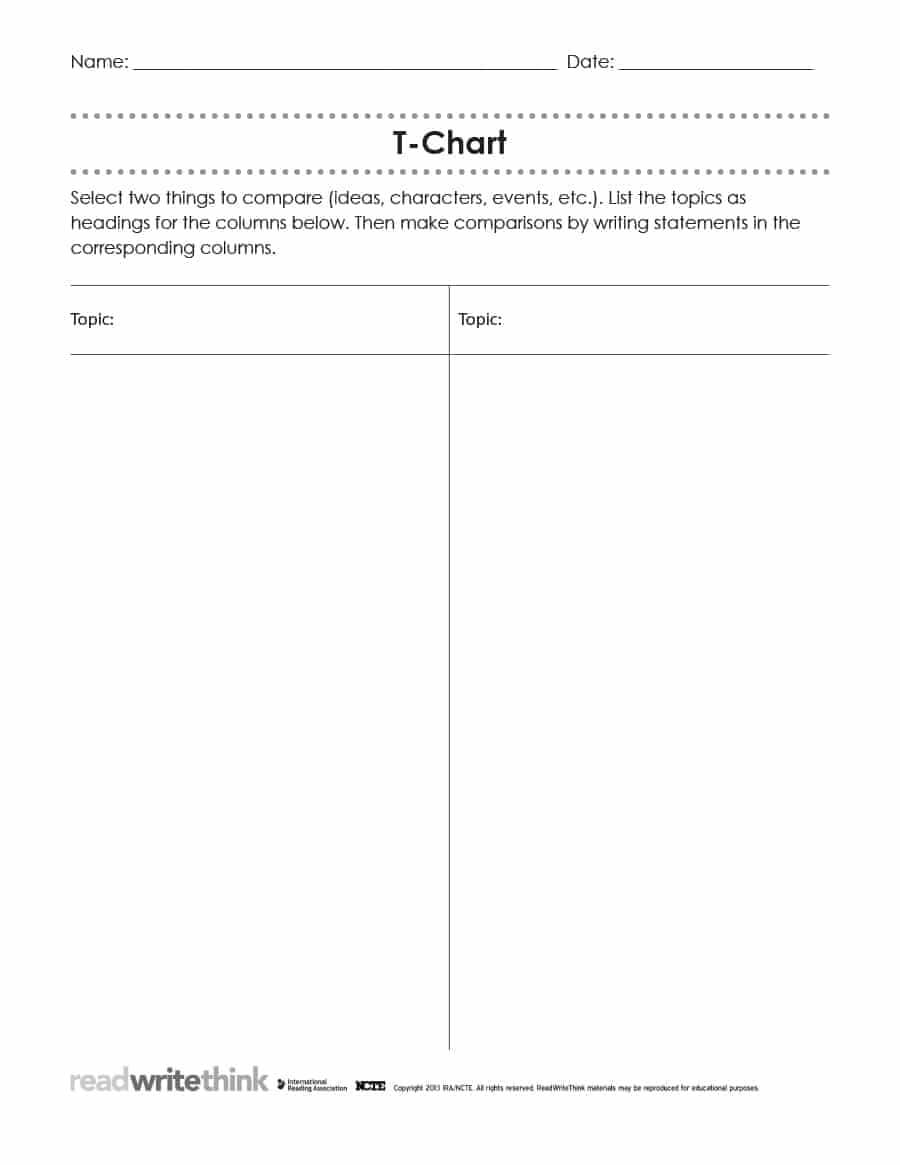 30 Printable T Chart Templates & Examples – Template Archive With T Chart Template For Word