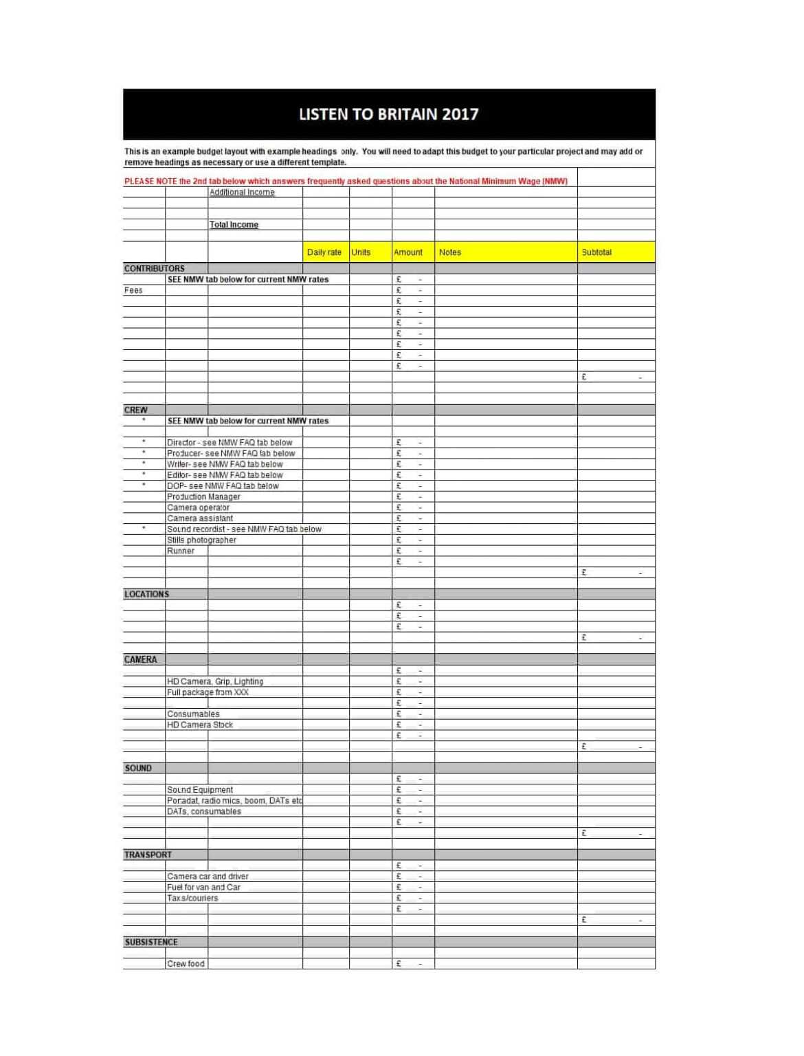 Sound Report Template