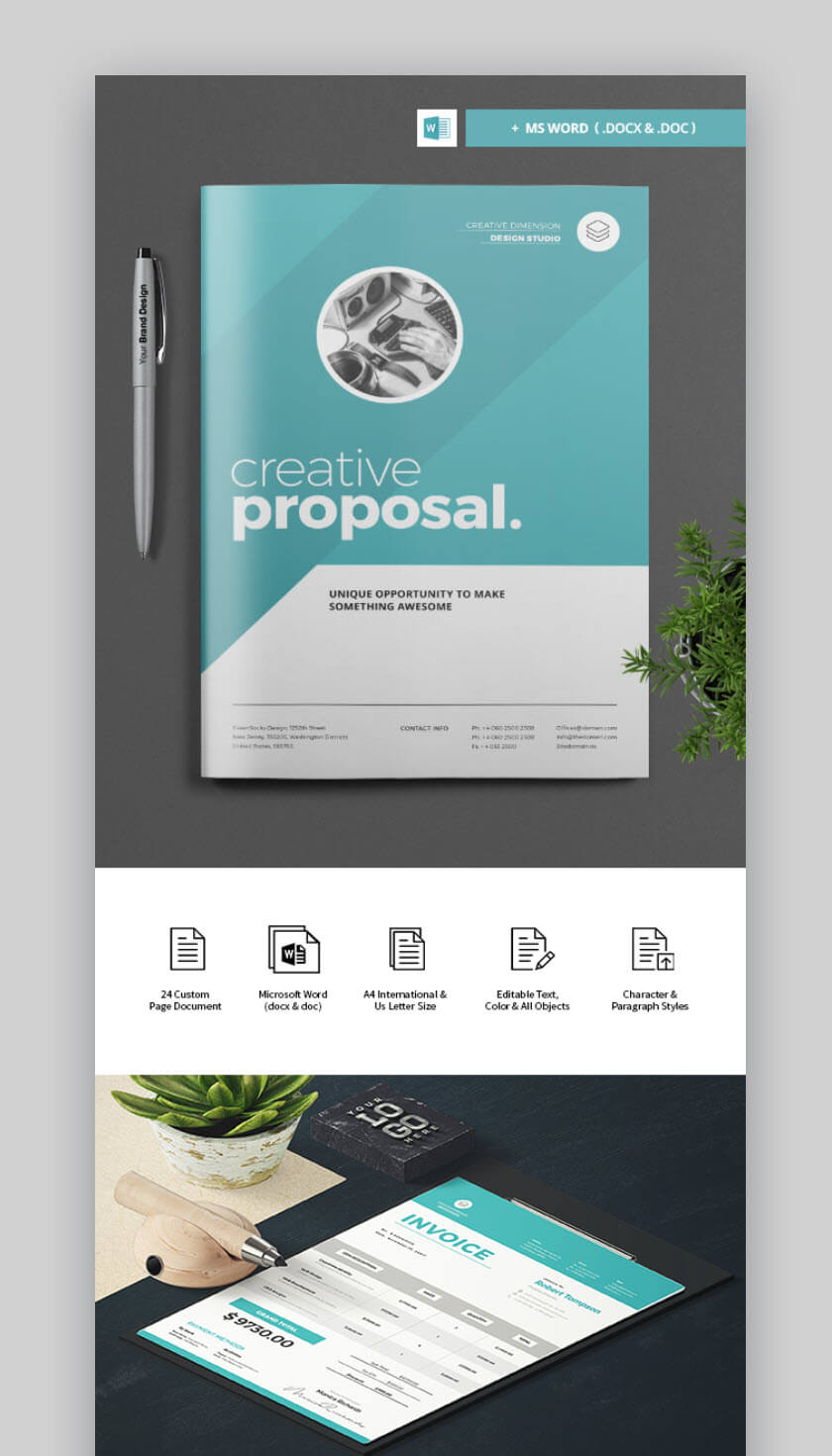 35 Professional Business Project Proposal Templates For 2020 Inside Free Business Proposal Template Ms Word