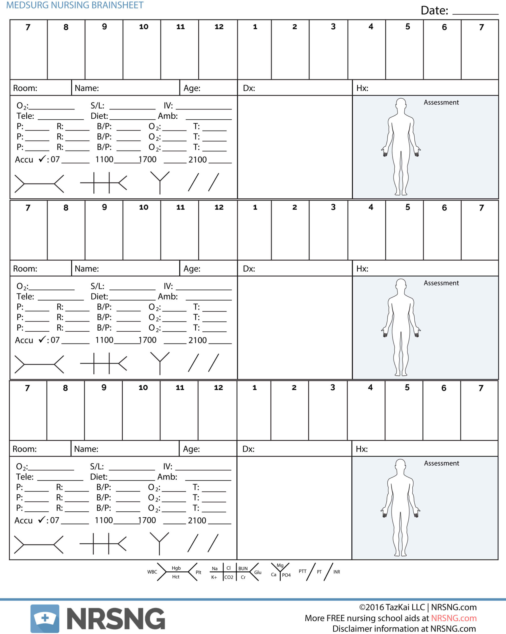 4 Patient Nursing Report Sheet (25 Sheet Pack) | Nrsng Inside Nursing Report Sheet Templates