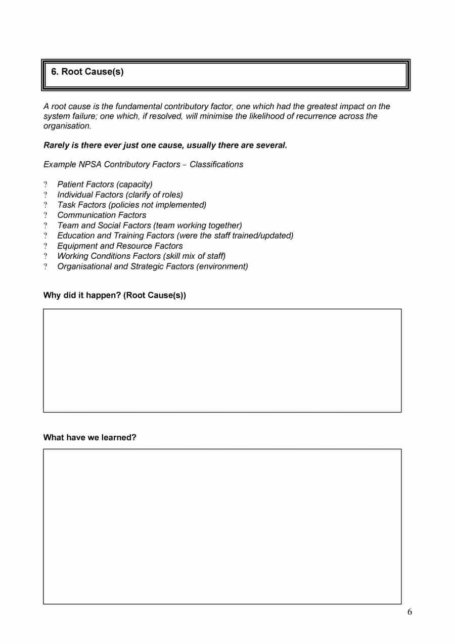 40+ Effective Root Cause Analysis Templates, Forms & Examples With Equipment Fault Report Template