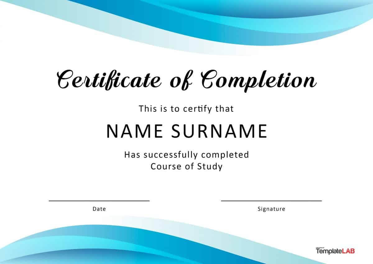 40 Fantastic Certificate Of Completion Templates [Word Inside Training Certificate Template Word Format