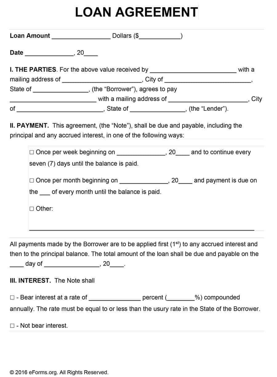 40+ Free Loan Agreement Templates [Word & Pdf] ᐅ Template Lab Inside Blank Loan Agreement Template