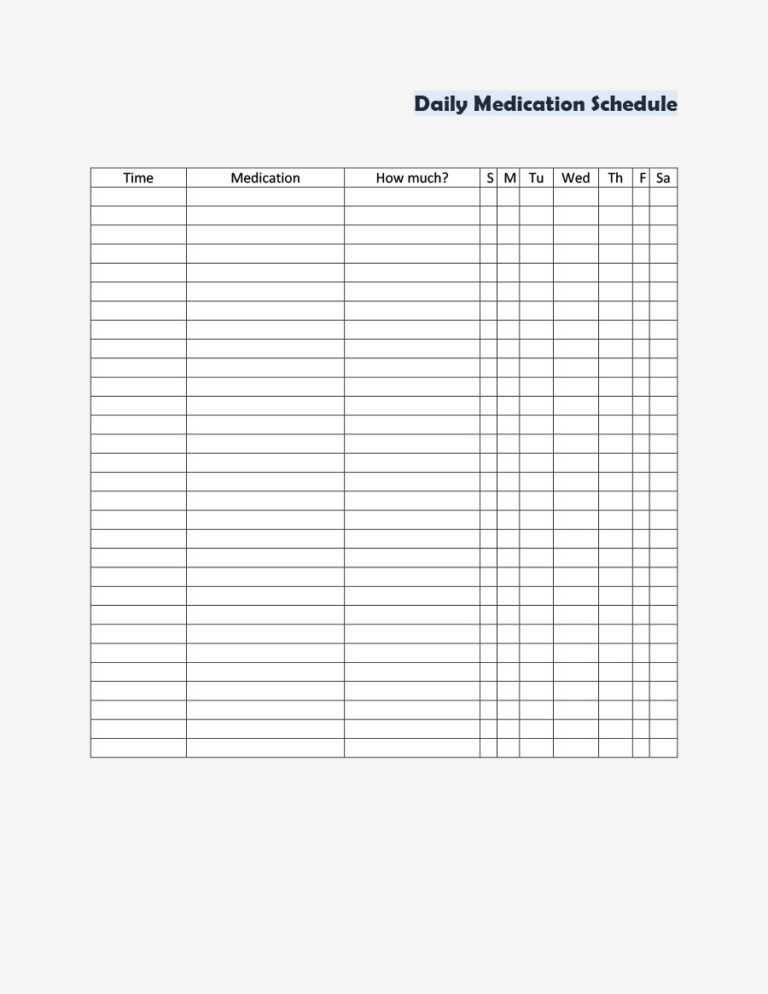 Great Medication Schedule Templates Medication Calendars Inside