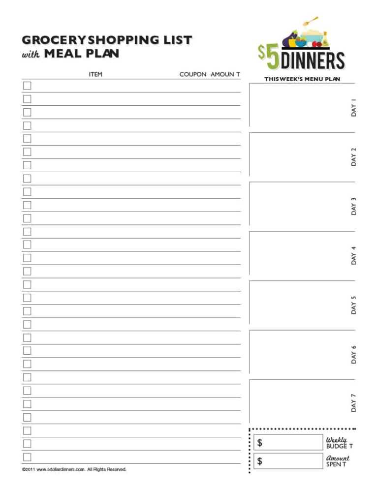 40+ Printable Grocery List Templates (Shopping List) ᐅ Intended For ...