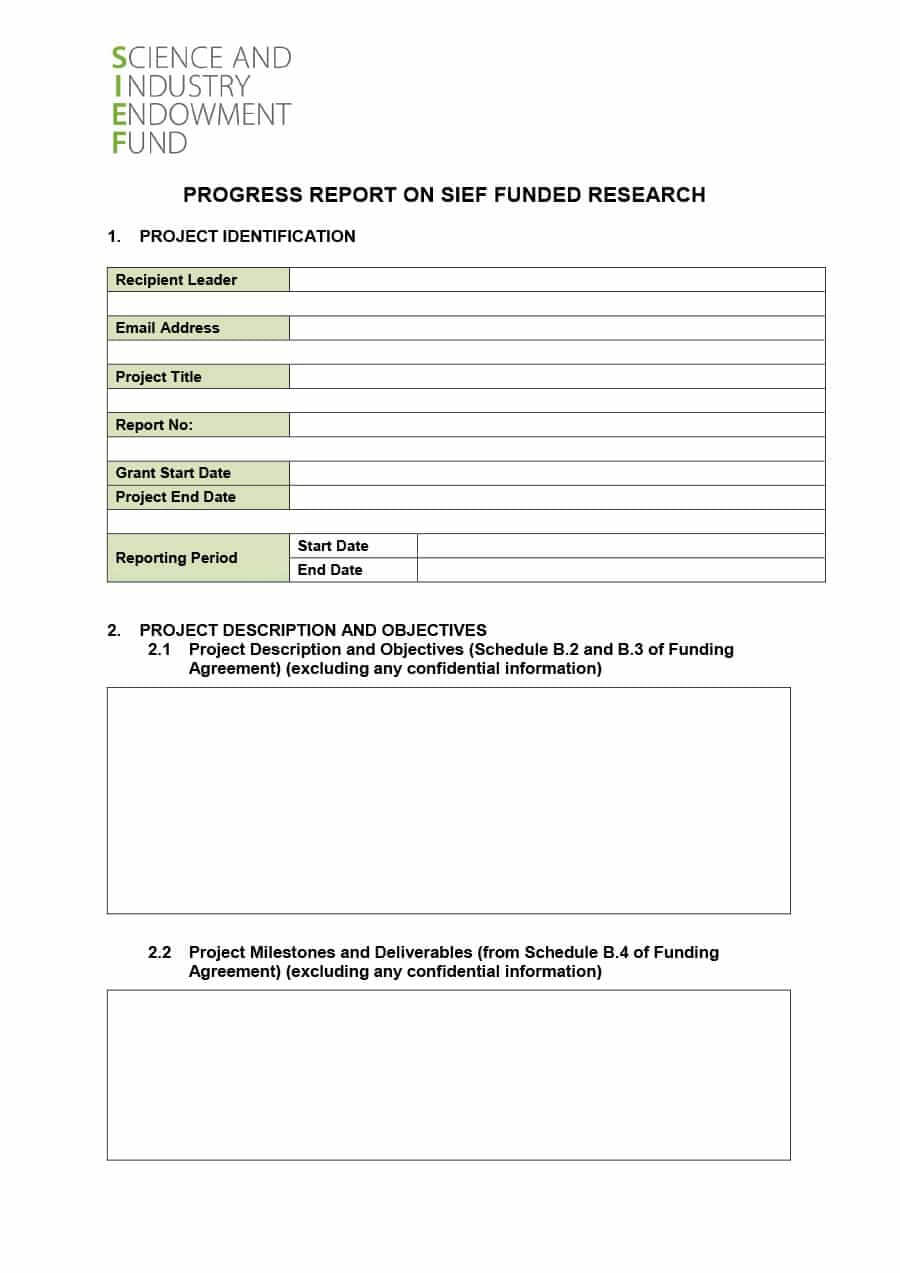 40+ Project Status Report Templates [Word, Excel, Ppt] ᐅ Inside Research Project Progress Report Template
