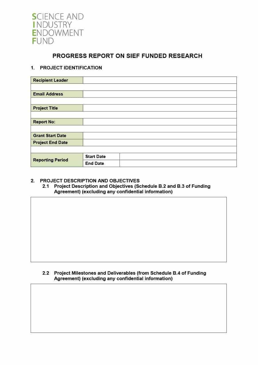 40+ Project Status Report Templates [Word, Excel, Ppt] ᐅ Inside Research Project Progress Report Template