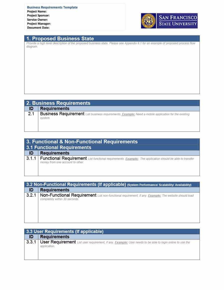 40+ Simple Business Requirements Document Templates ᐅ Regarding Report Specification Template