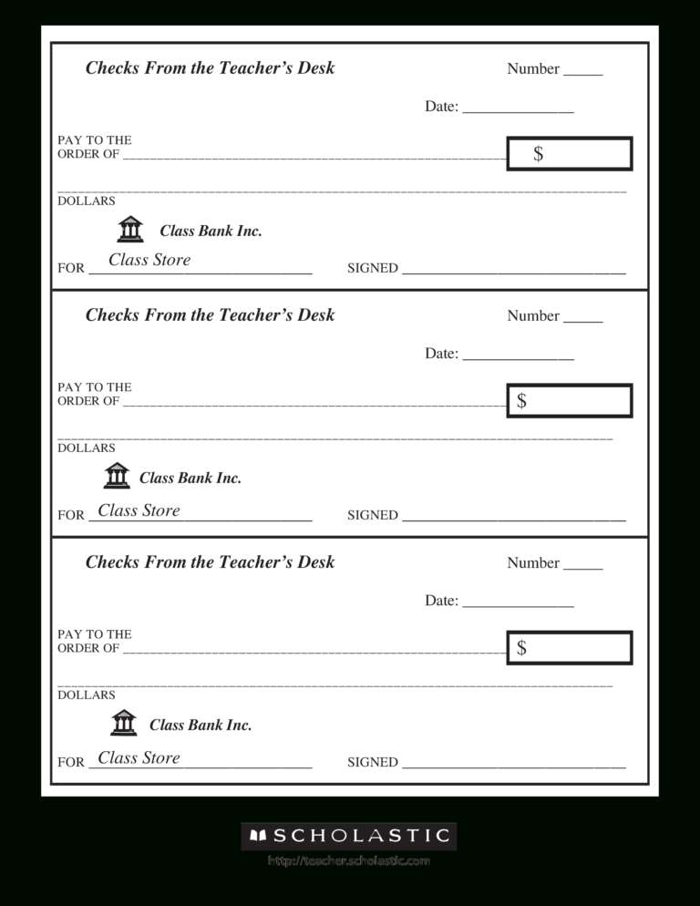 Customizable Blank Check Template