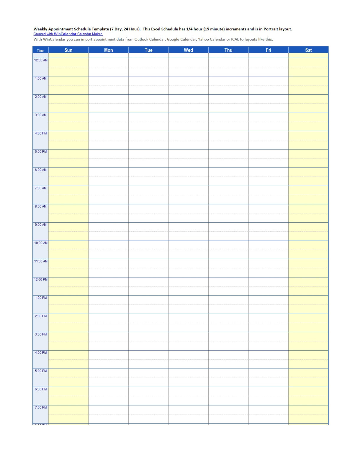 Free Download Appointment Scheduler Template