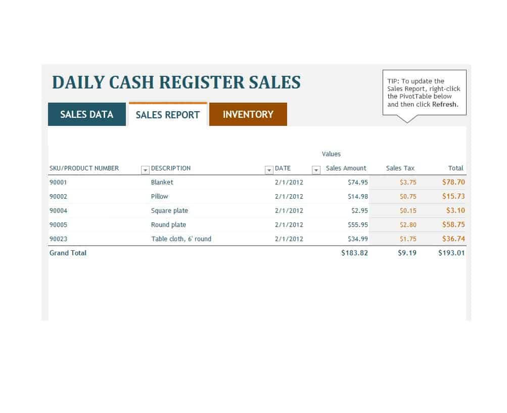 45 Sales Report Templates [Daily, Weekly, Monthly Salesman For Daily Sales Report Template Excel Free