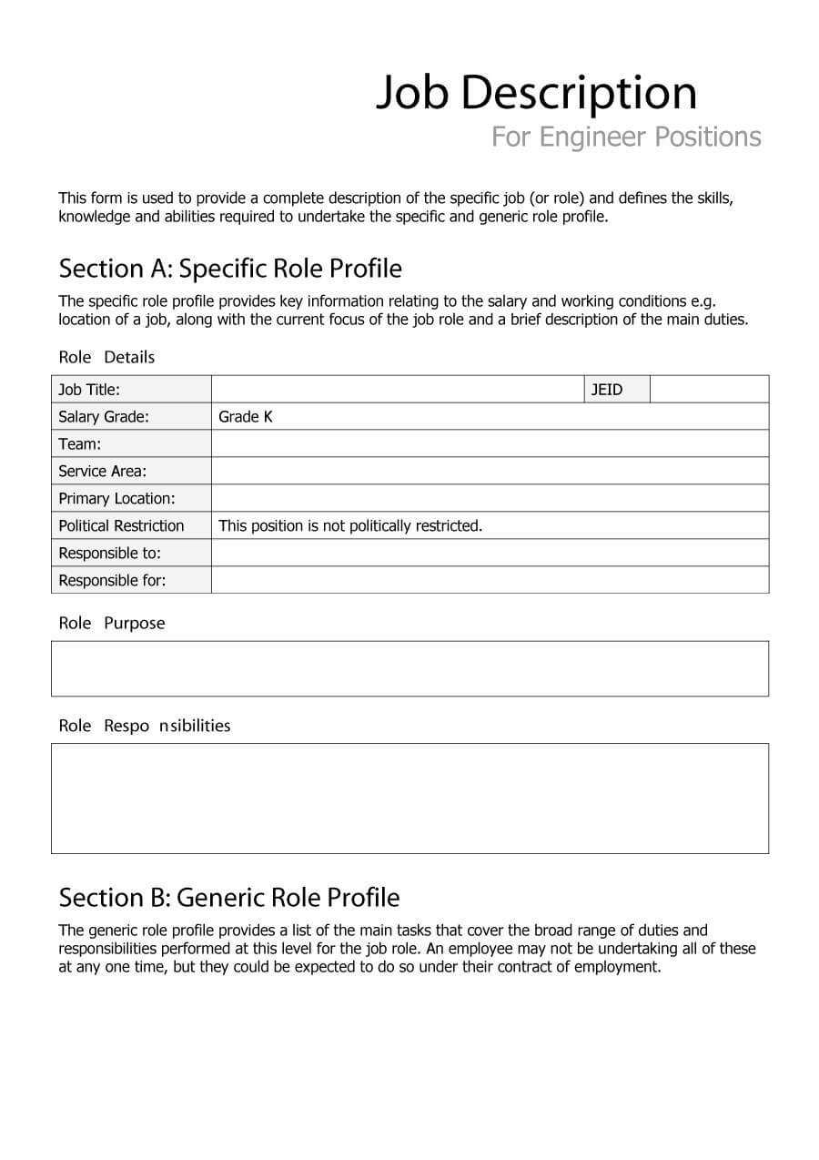 47 Job Description Templates & Examples ᐅ Template Lab Throughout Job Descriptions Template Word