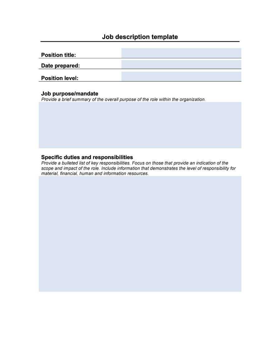 47 Job Description Templates & Examples ᐅ Template Lab With Regard To Job Descriptions Template Word