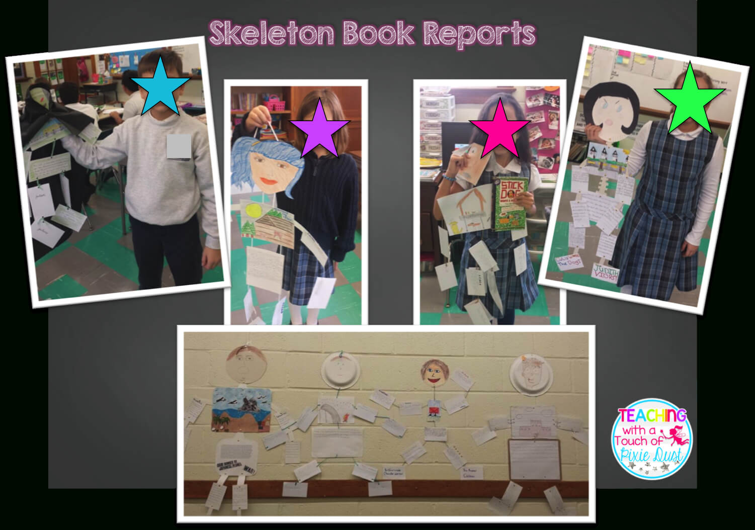 4Th Grade Book Report Collage For Skeleton Book Report Template