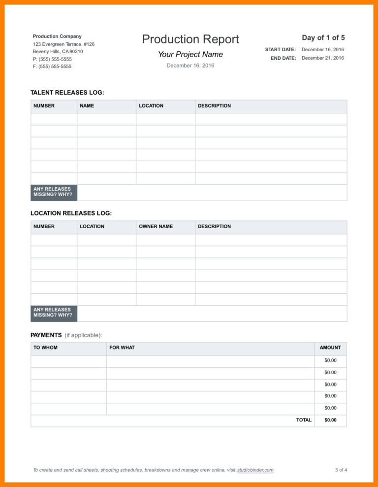 5 Free Daily Activity Report Template Excel St Regarding Daily