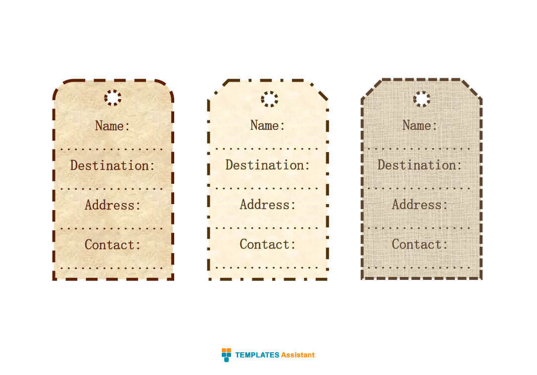 5 Luggage Tag Templates | Templates Assistant Intended For Luggage Tag Template Word