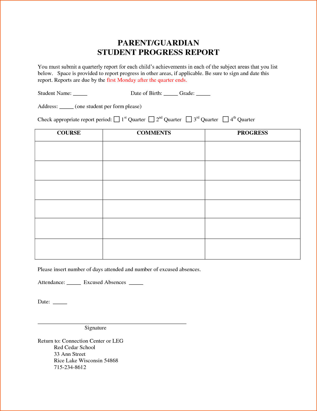 5+ Student Progress Report Template – Bookletemplate Throughout Student Progress Report Template