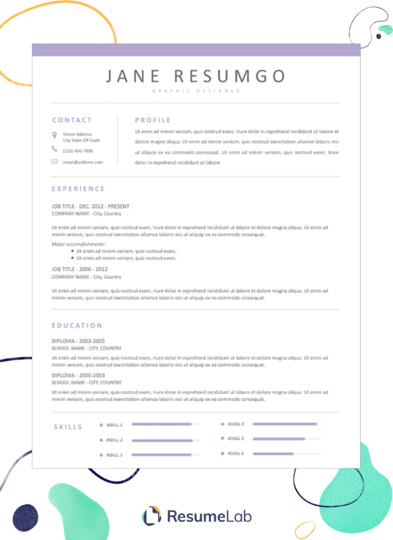 combination resume word template free download