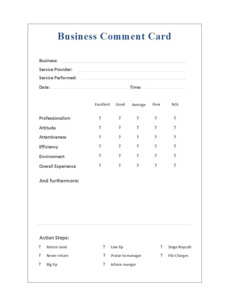 Blank Evaluation Form Template