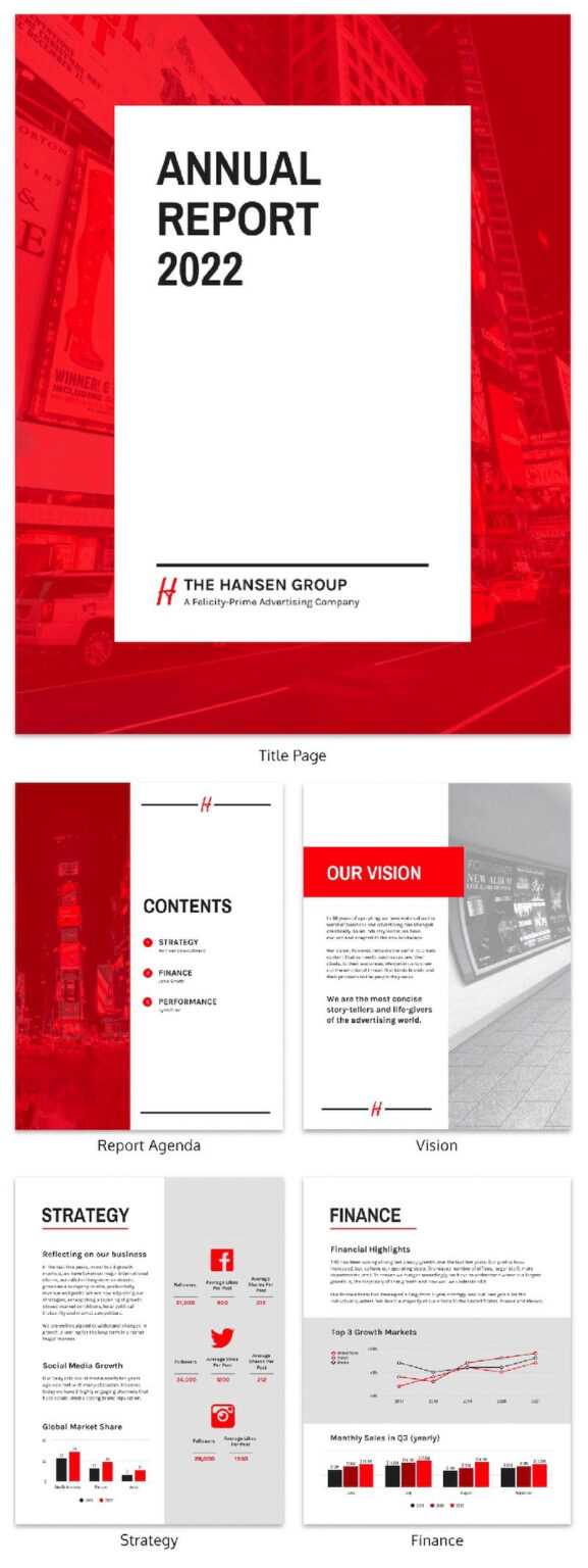 free download annual report design templates in word