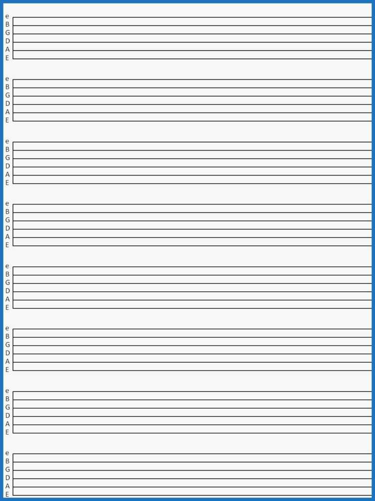 58 New Models Of Blank Guitar Tab Template Best Of Within Blank Sheet 