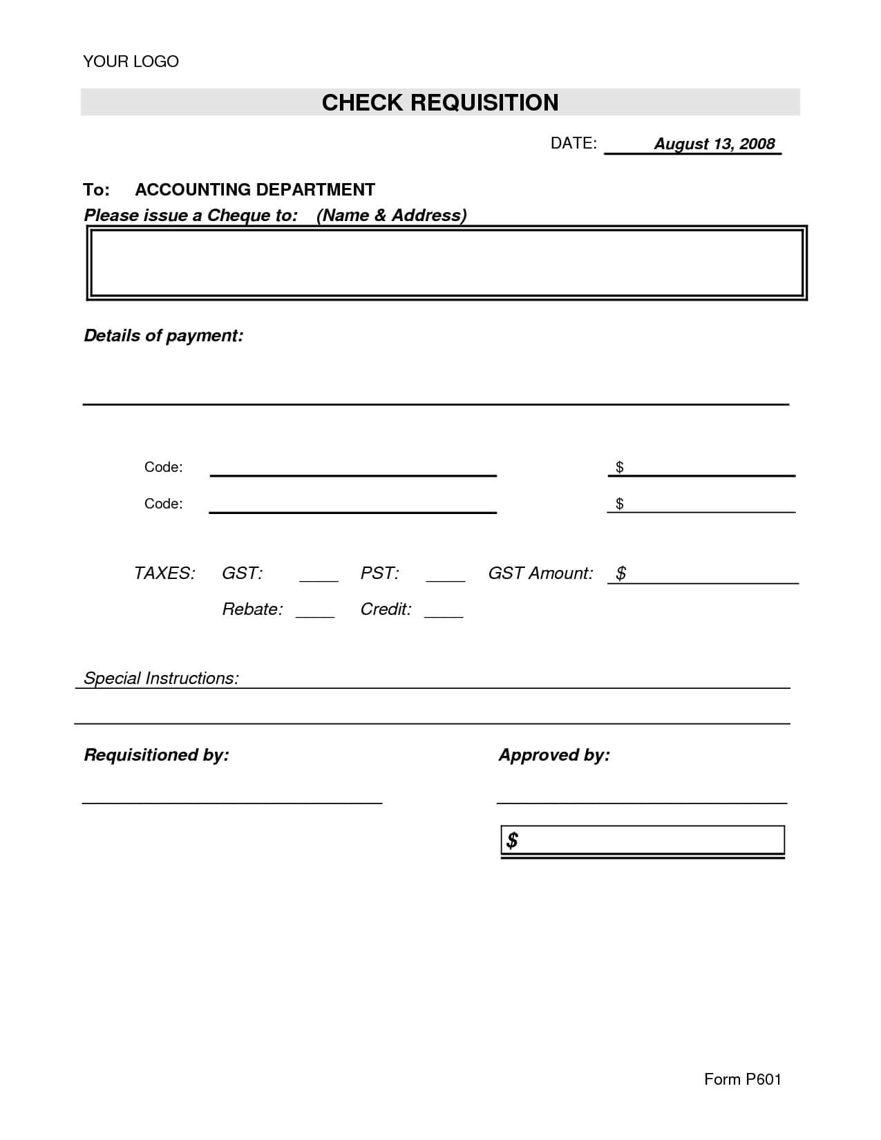 6 Best Photos Of Check Request Forms Examples – Excel Check Within Check Request Template Word
