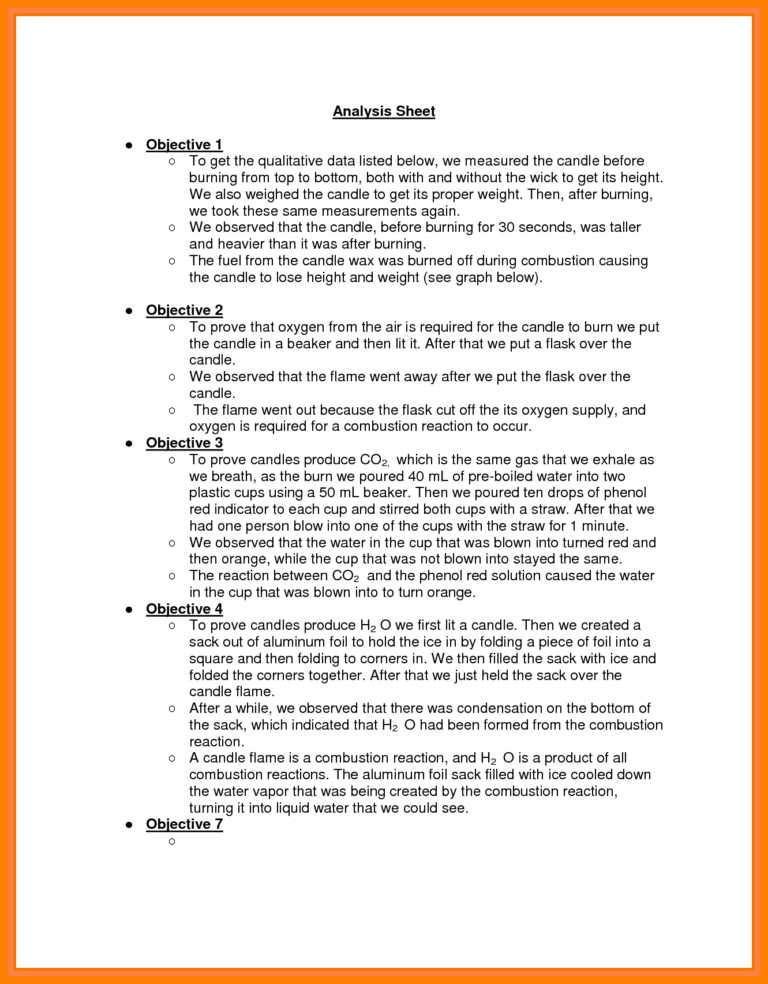 Formal Lab Report Template