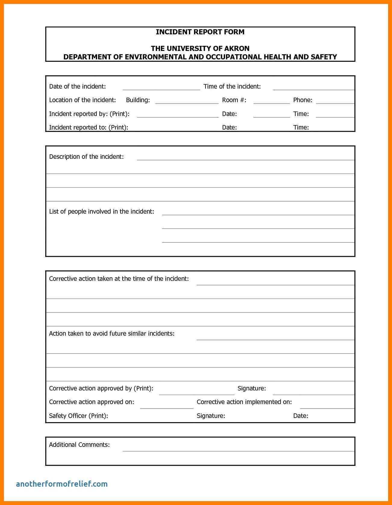 7+ Free Incident Report Form | 952 Limos With Regard To Customer Incident Report Form Template