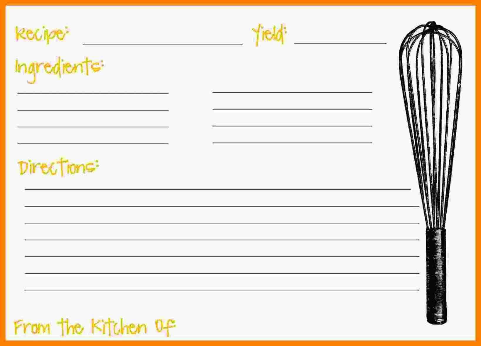 7+ Free Recipe Card Template For Word | Shrewd Investment In Full Page Recipe Template For Word
