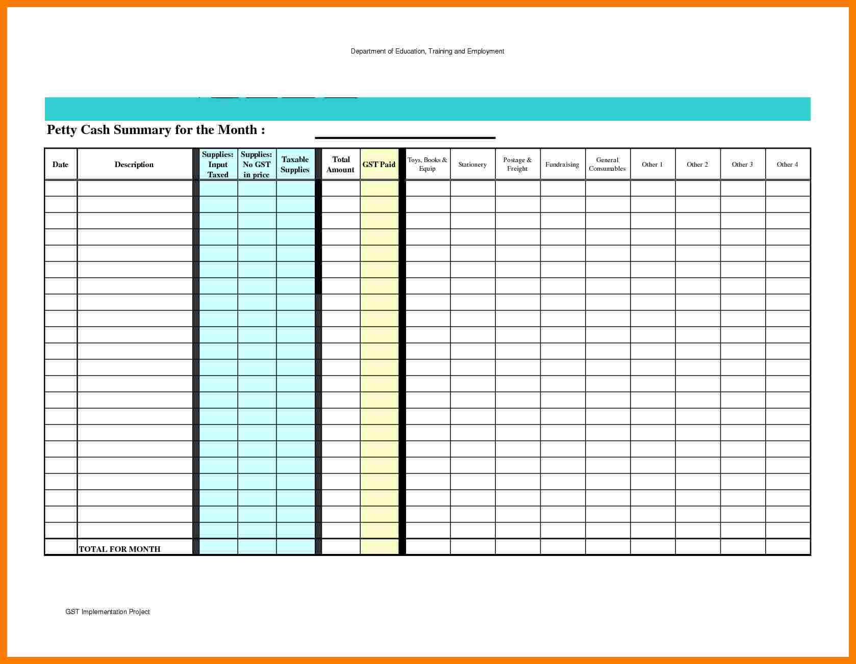8+ Free Petty Cash Template Download | Shrewd Investment Inside Fundraising Report Template