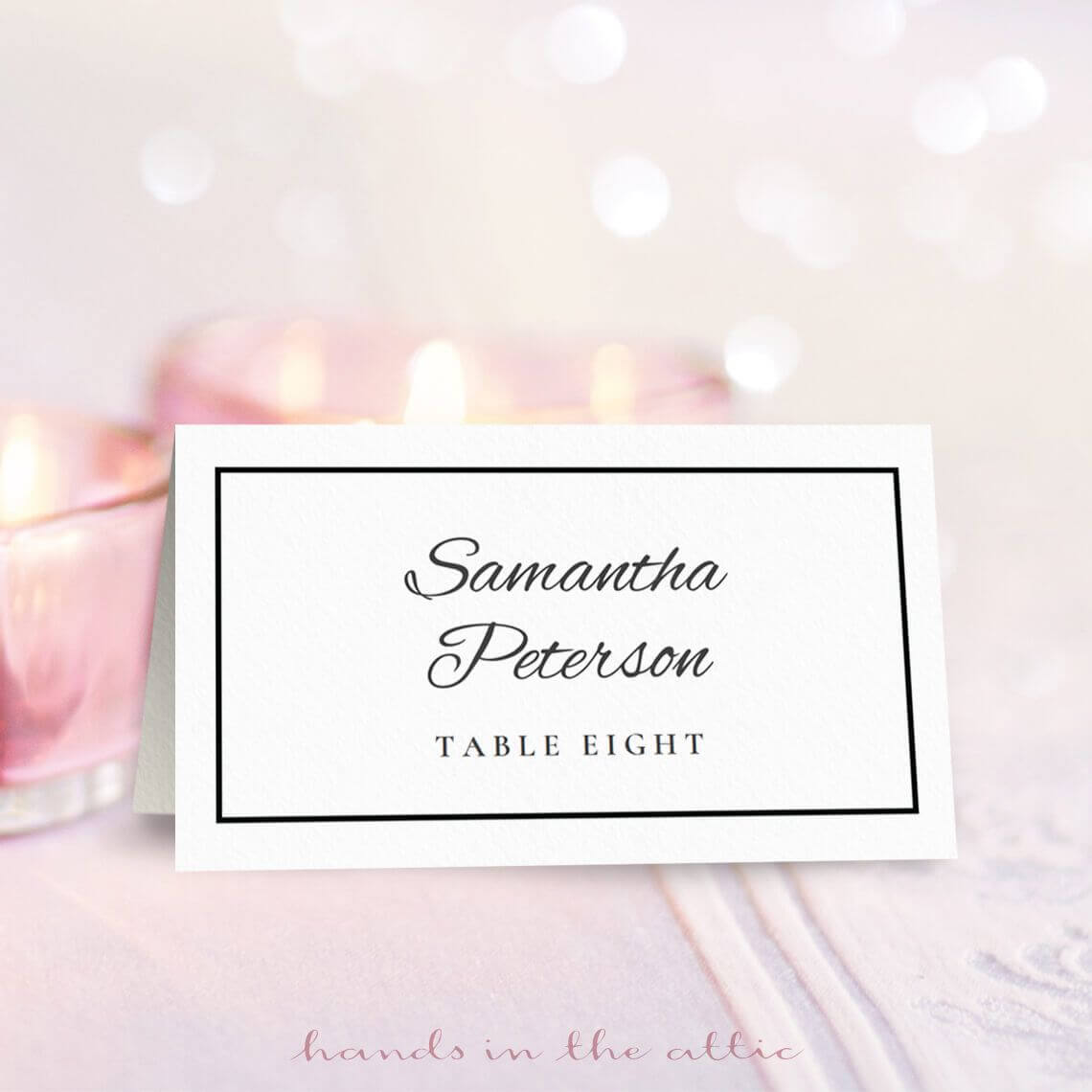 8 Free Wedding Place Card Templates Pertaining To Tent Name Card Template Word