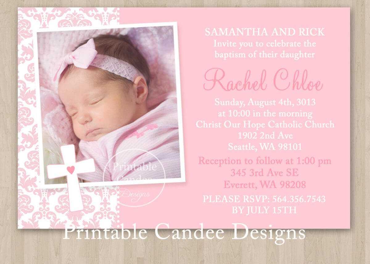 86D48 Christening Invitation Templates | Wiring Resources Intended For Blank Christening Invitation Templates