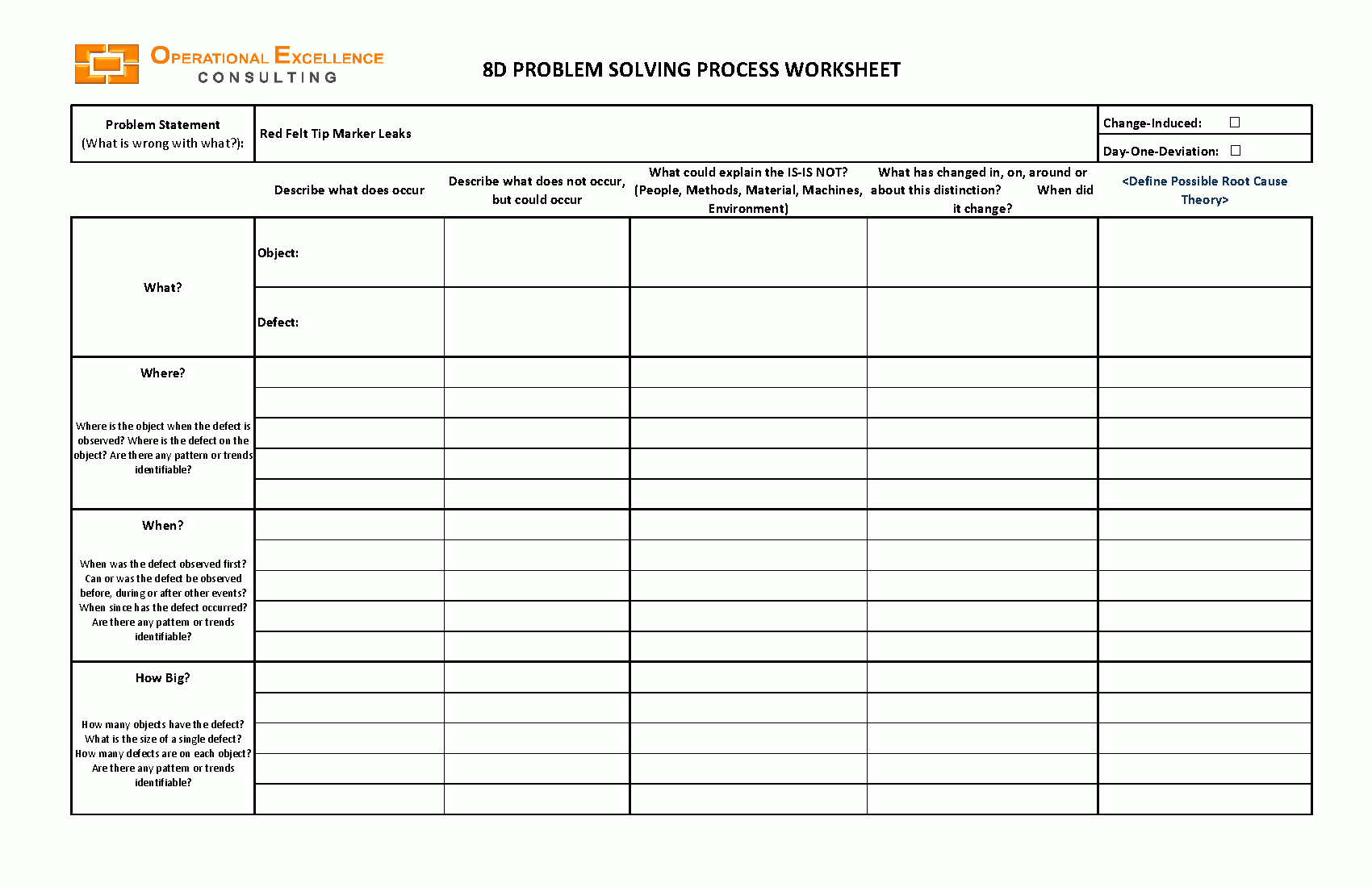 8D Problem Solving Process Excel Templates (Excel Within 8D Report Format Template