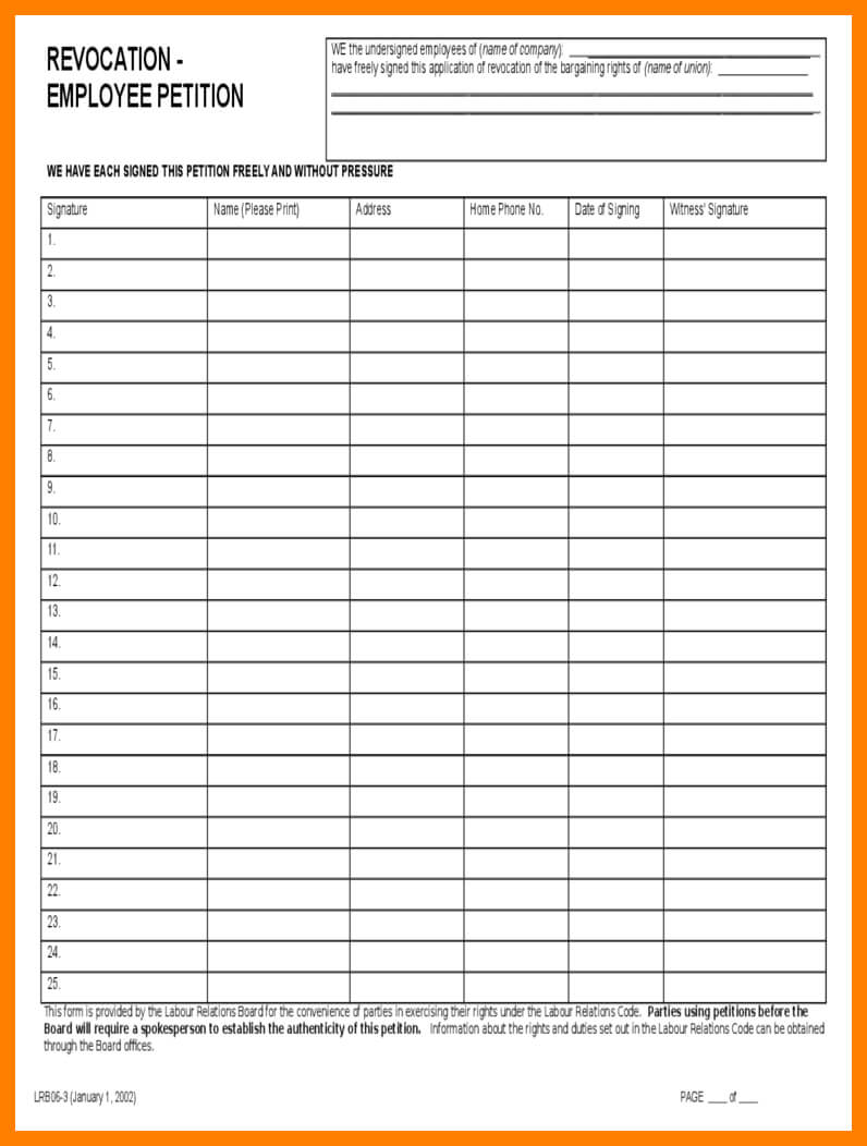 9+ Free Petition Templates | Shrewd Investment Pertaining To Blank Petition Template