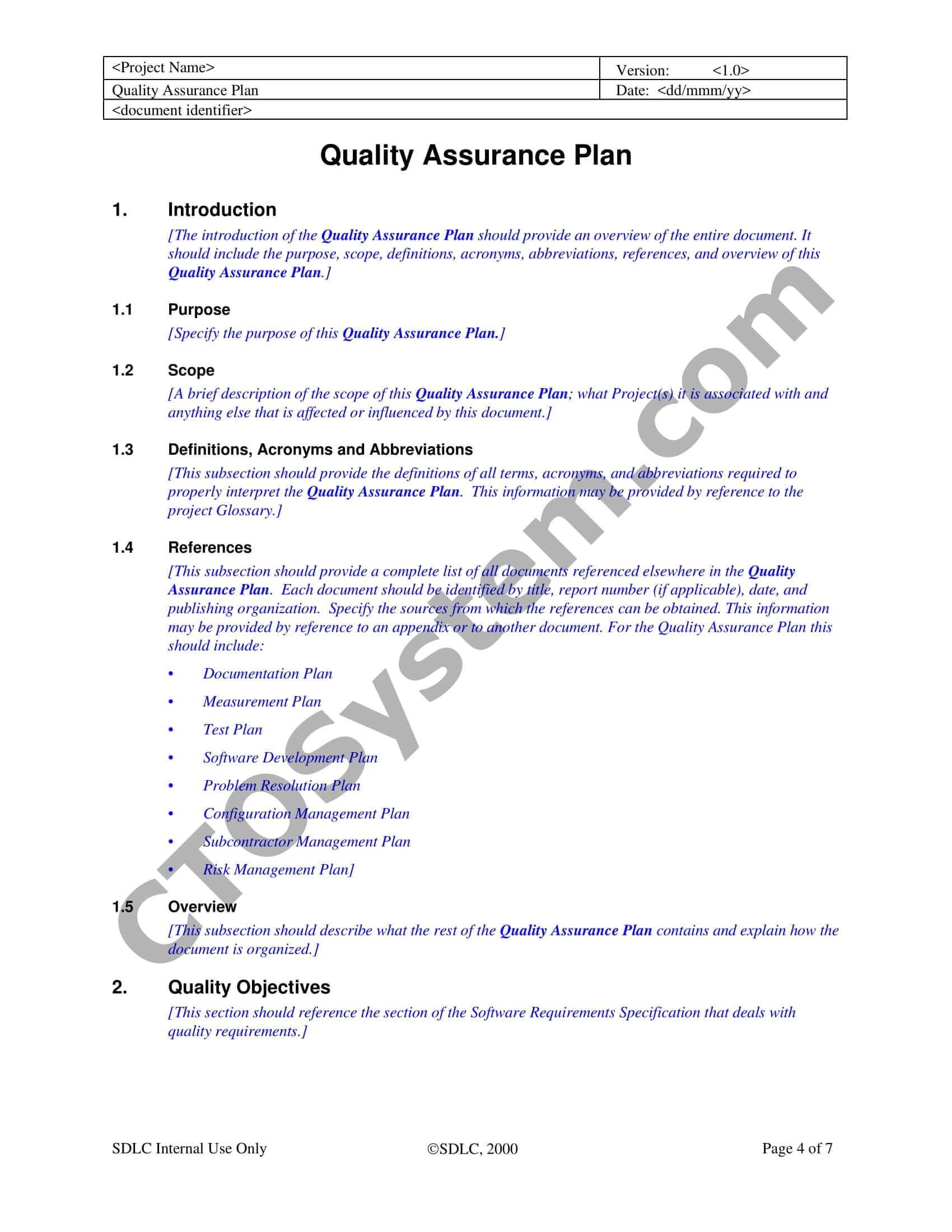 9+ Software Quality Assurance Plan Examples – Pdf | Examples Throughout Software Quality Assurance Report Template