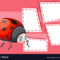 A Ladybug On Note Template Throughout Blank Ladybug Template