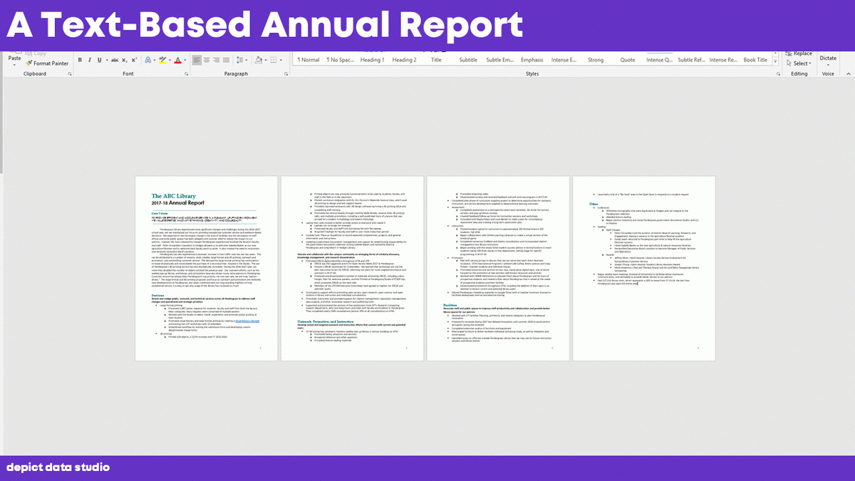 A Two Hour Turnaround: How To Transform A Text Heavy Report Inside Wrap Up Report Template