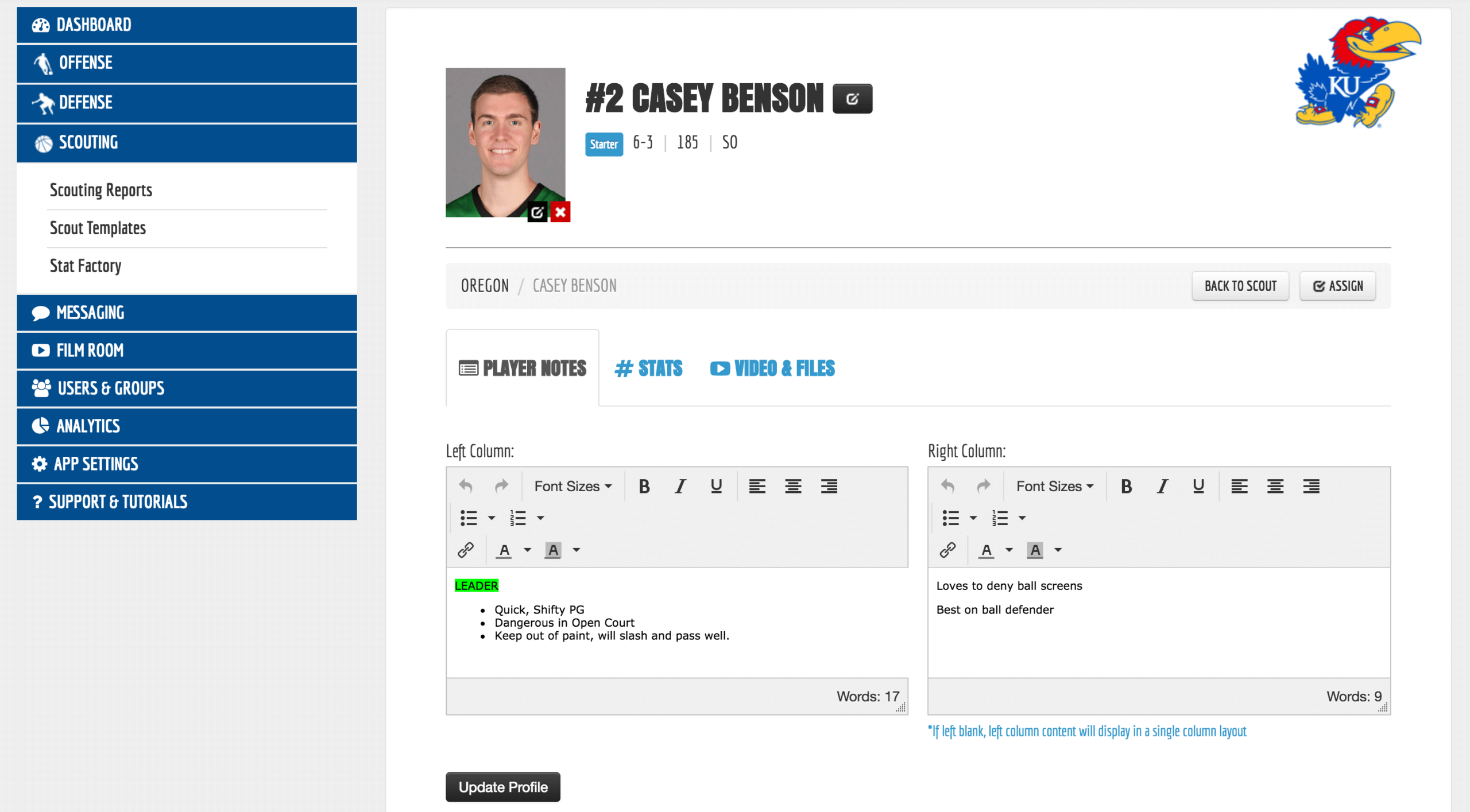 Adding Notes To A Player Profiles – Just Play Sports Solutions Pertaining To Basketball Player Scouting Report Template