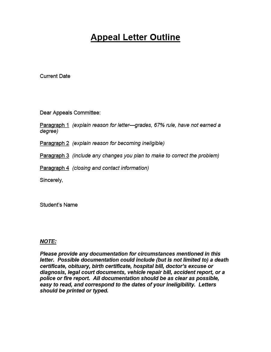 Appeal Letter Format Example For Insurance Sample Claims Pdf With Medical Legal Report Template