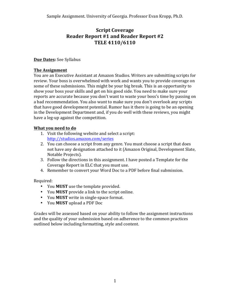 Assignment Report Writing Sample Inside Assignment Report Template