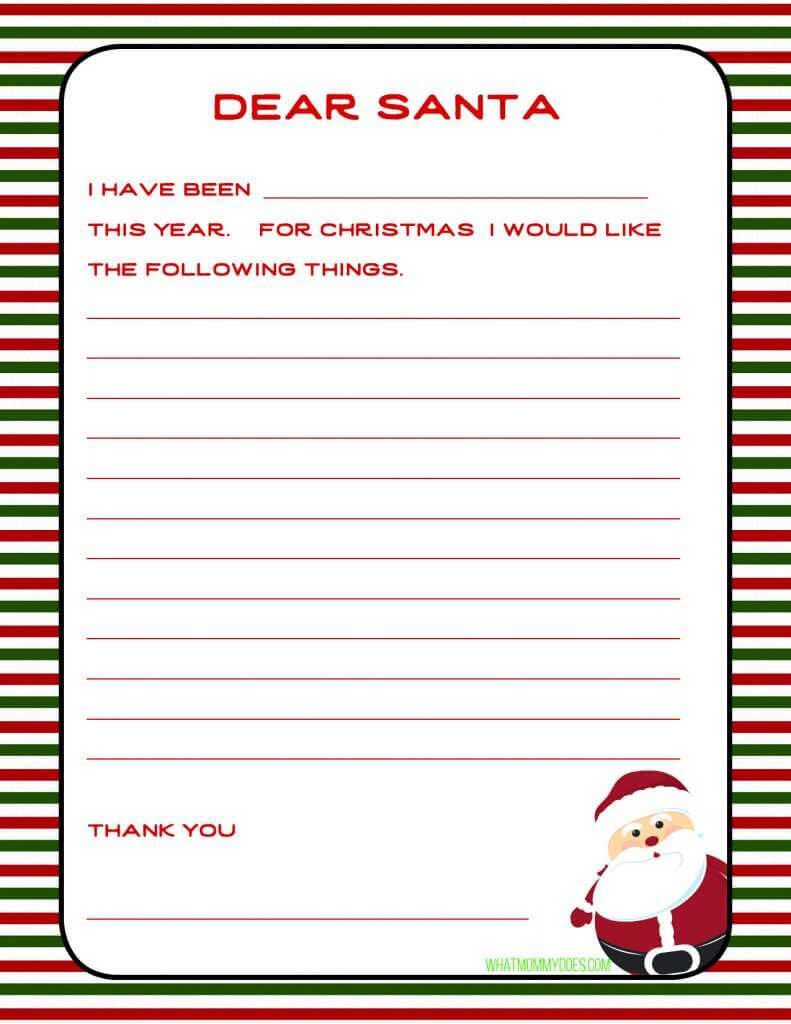 Awesome Letter From Santa Template Word Pdf Ideas ~ Thealmanac Within Letter From Santa Template Word