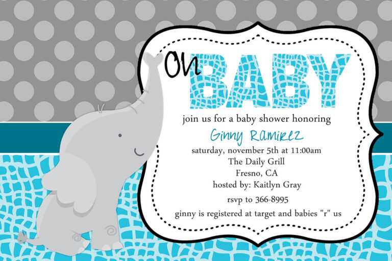 Baby Shower Invitation Templates For Word In Free Baby Shower ...