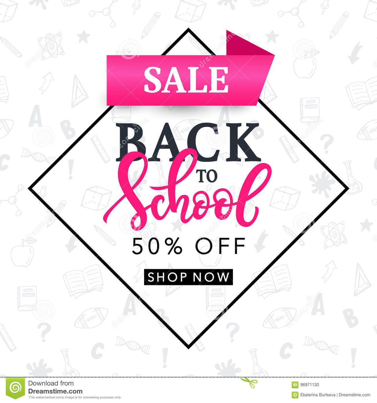 Back To School Sale Banner Template Stock Vector With College Banner Template