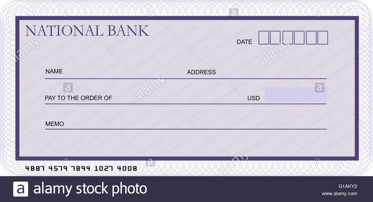 Bank Cheque Stock Photos & Bank Cheque Stock Images – Alamy Throughout Large Blank Cheque Template